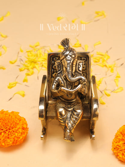 BRASS CHAIR GANESHA