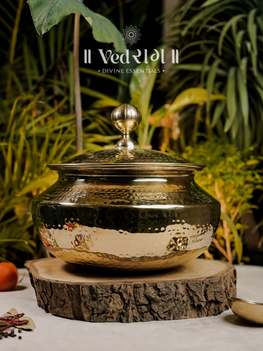 BRASS HANDI/PATILI WITH LID