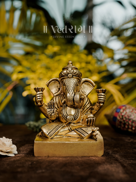 Brass Dagdu Ganesha