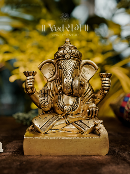 Brass Dagdu Ganesha