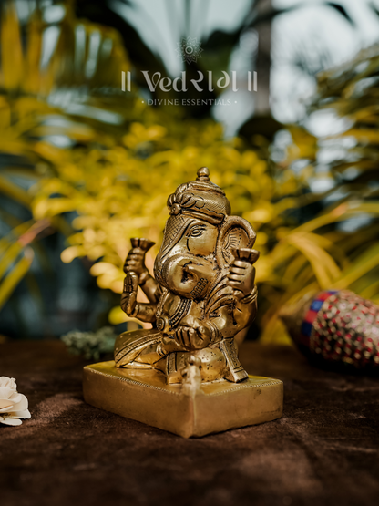 Brass Dagdu Ganesha