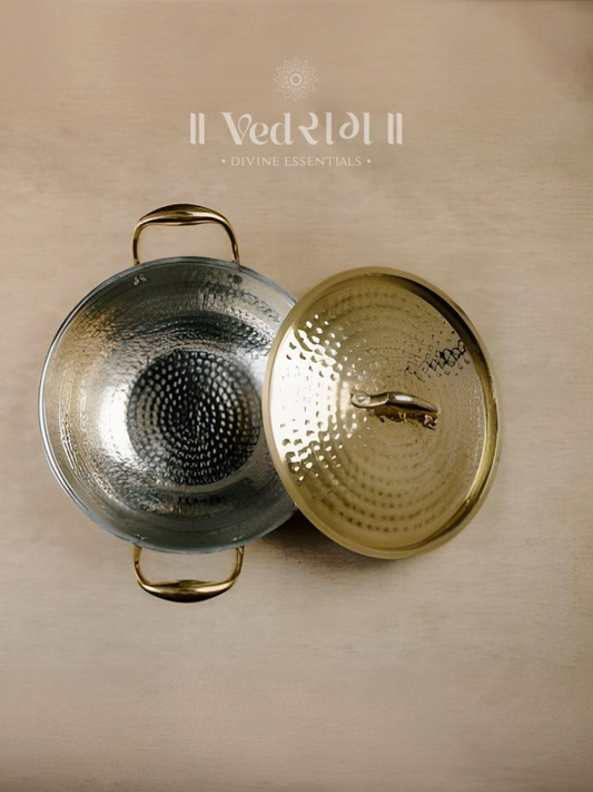 Brass Khadai with Lid