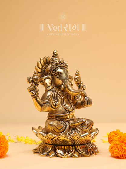 The Brass Lakshmi Ganesh